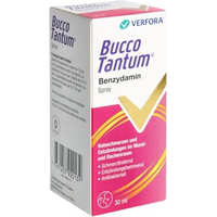 Bucco Tantum spray, Solution pour pulvérisation laryngopharyngée