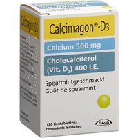 Calcimagon-D3, Kautabletten mit Spearmintgeschmack