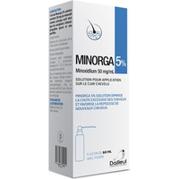 Minorga 5%, solution pour aplication cutanée