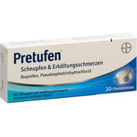 Pretufen Schnupfen und Erkältungsschmerzen 200 mg/30 mg, Filmtabletten